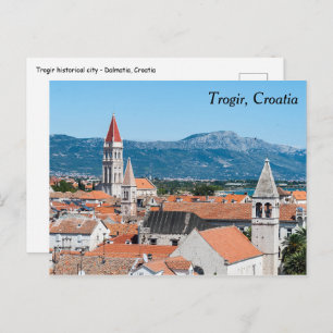 Trogir historische stad - Dalmatia, Kroatië Briefkaart
