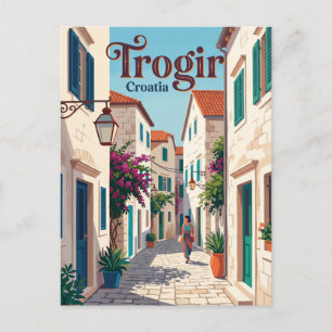 Trogir Oude Stad Steeg Kroatië Briefkaart