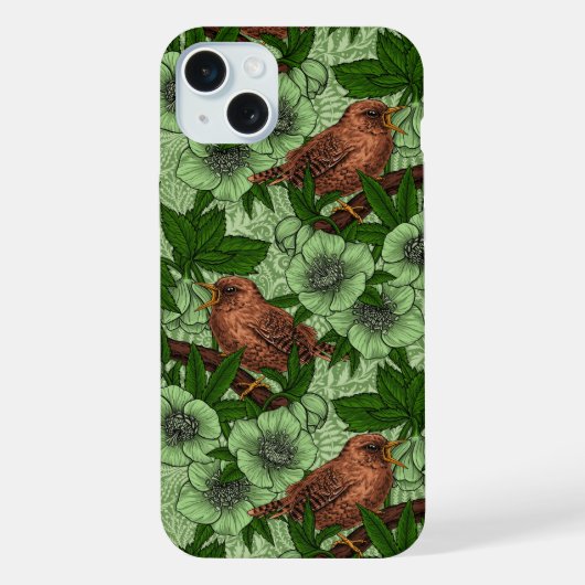 Troglodyte et hellébore, vert clair (Verso)
