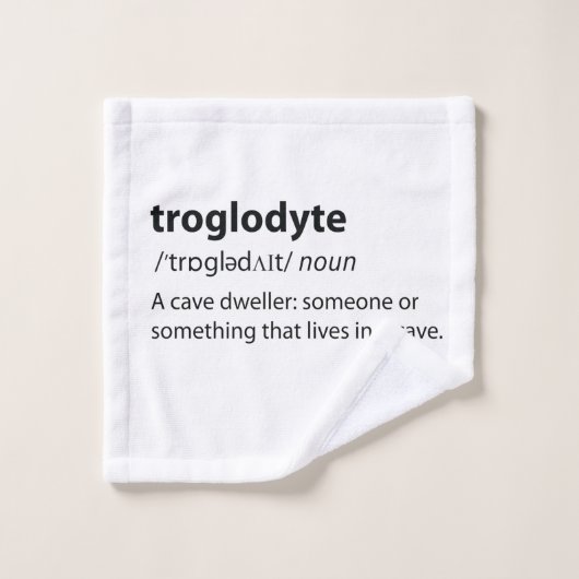 Troglodyte - Funny Cave Dweller Caver Spéléologie (Gant de toilette)