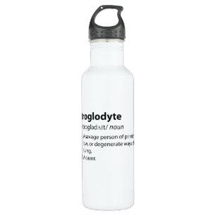 Troglodyte - Funny Definition Caving Speleology Waterfles