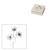 Troi van bloemen, hand getekende kunst 	rubberstempel (Gestempeld)