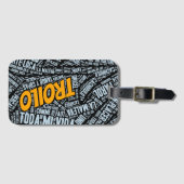 Troilo Tango Word Art Bagagelabel (Voorkant (horizontaal))