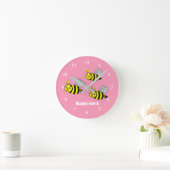 Trois abeilles sur une horloge murale acrylique ro (Maison)