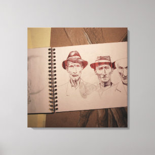 Trois agriculteurs toile de la Grande Dépression