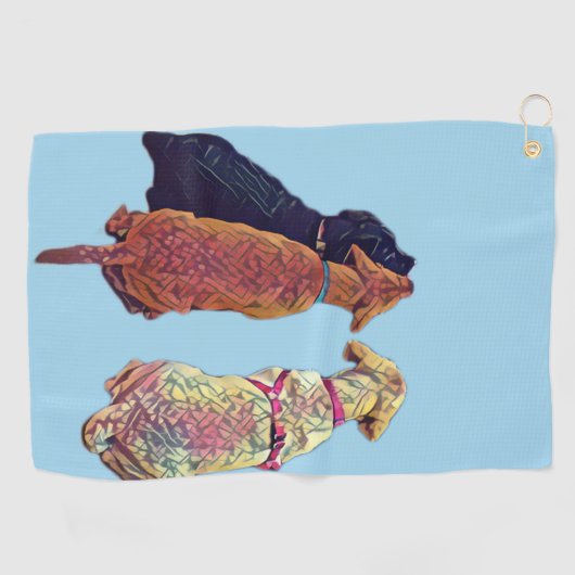 Trois amigos serviette de golf (Horizontal)