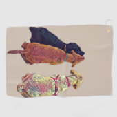 Trois amigos serviette de golf (Horizontal)