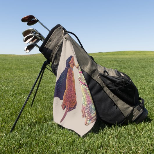 Trois amigos serviette de golf (Vert)