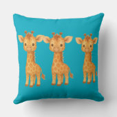 "Trois amis girafes" Coussin décoratif (Verso)