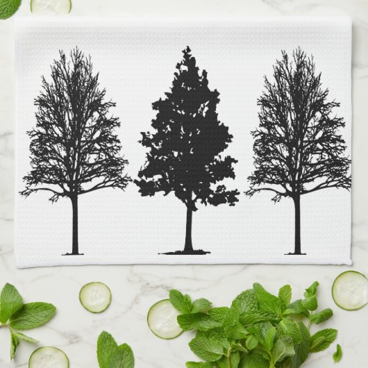 Trois arbres Serviettes de cuisine (Plié)