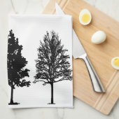 Trois arbres Serviettes de cuisine (Quart Plié)