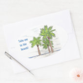 TROIS autocollants PALMS (4) (Enveloppe)