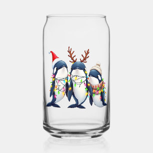 Trois baleines portent le chapeau de Noël