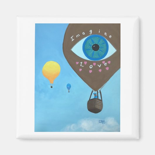 Trois Ballons à air chaud Imaginez des Magnets Car (Devant)