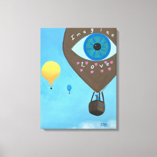 Trois Ballons à Air Chaud Imaginez L'Amour Toile