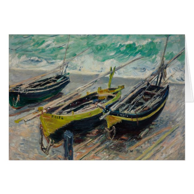 Trois bateaux de pêche par Claude Monet (Devant Horizontal)