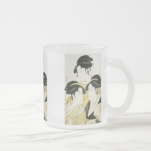 Trois Beautés, Utamaro, Mug des années 1790 (Droit)
