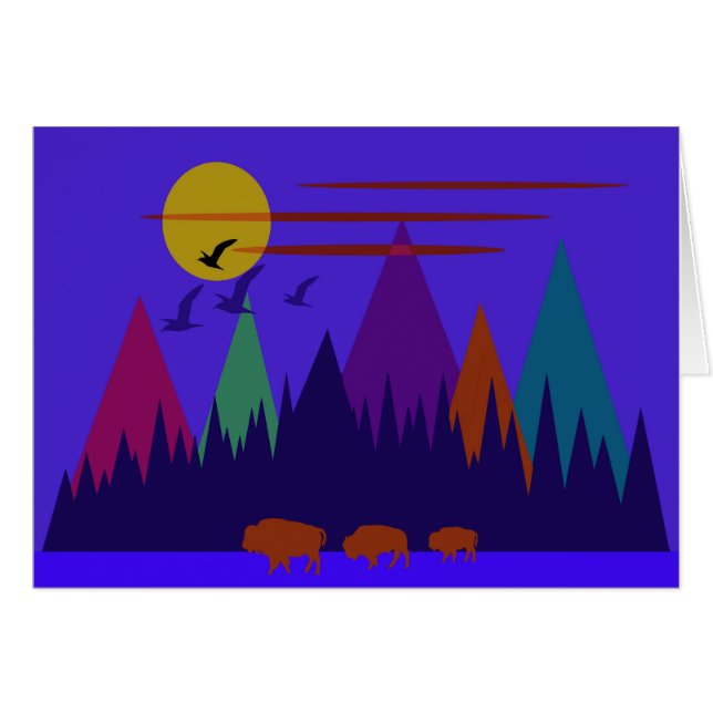 Trois bisons (Devant Horizontal)