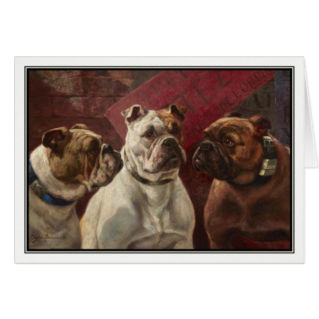Trois bouledogues par Charles Boland (Devant horizontal)