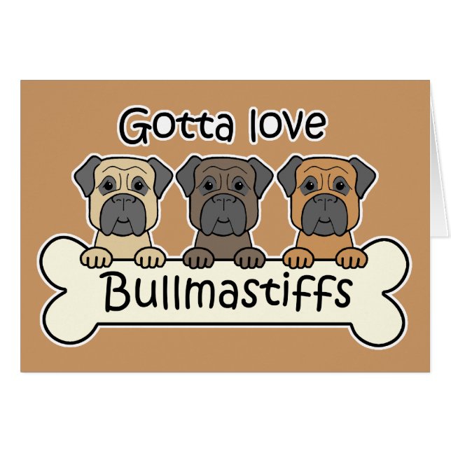 Trois Bullmastiffs (Devant Horizontal)