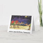 Trois Camels Sages Carte de Noël (Dos)