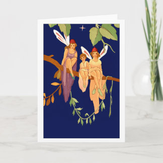 "Trois carte de voeux dans arbre"