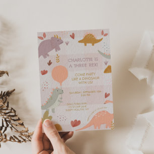 Trois Cartes d'invitation pour le troisième annive