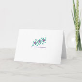 Trois cartes Faire-part d'adoption de fleurs viole (Dos)