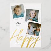 TROIS CARTES HANOUKKA FOIL PHOTO (Recto)