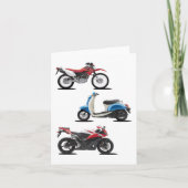 Trois Cartes Moto Rouge Et Bleu (Devant)