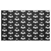 Trois Cartoon Little Ghost tissu noir (Fat Quarter)