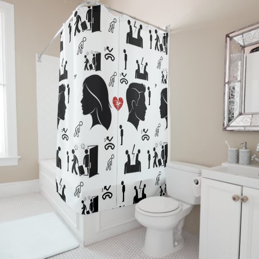 Trois Chances Manquées Douche Rideau (En situation)