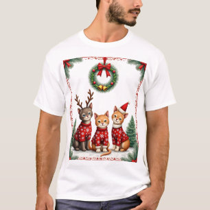 Trois Chat Drôle De Noël Chat Moche Sweat Noël Moi