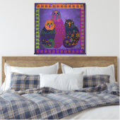 Trois chats Amigos sur toile (Insitu(Chambre))