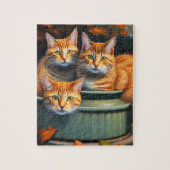 Trois Chats Gingembre Dans Un Pot, Puzzle Jigsaw (Vertical)