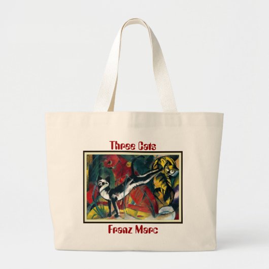 Trois chats par Franz Marc - Sac fourre-tout en to (Devant)