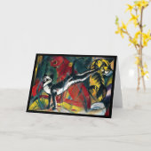Trois chats par la carte de voeux de Franz Marc (Fleur jaune)
