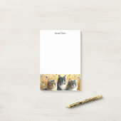 Trois Chats Post-It Notes pour Amoureux des Chats (Sur un bureau)