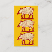 Trois Chiens rouges Carte de visite pour ferme, re (Dos)