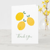 Trois citrons Carte de remerciements coupée en boi (Fleur jaune)