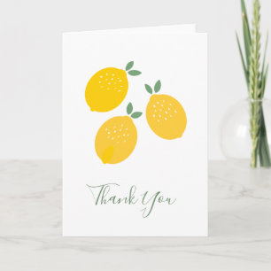 Trois citrons Carte de remerciements coupée en boi