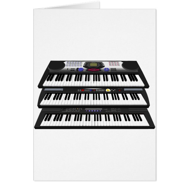 Trois Claviers modernes : Synthétiseurs: (Devant)