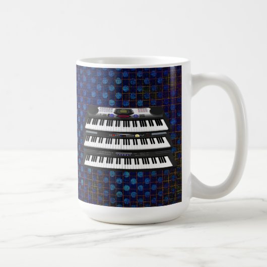 Trois Claviers modernes : Synthétiseurs : Café Mug (Droite)