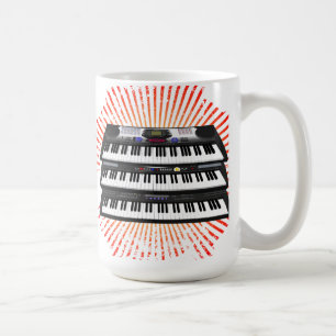 Trois Claviers modernes : Synthétiseurs : Café Mug