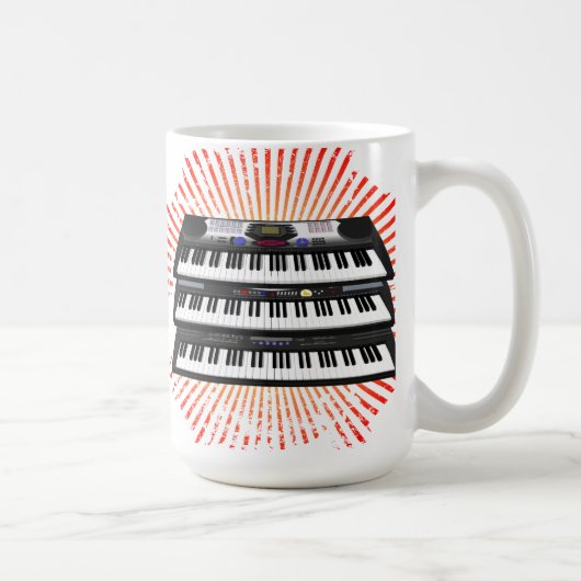 Trois Claviers modernes : Synthétiseurs : Café Mug (Droite)