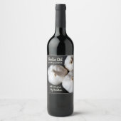 Trois Cloches entières étiquettes bouteille d'huil (Devant)