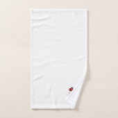Trois coccinelle rouge et noire avec étoiles (Serviette à main)
