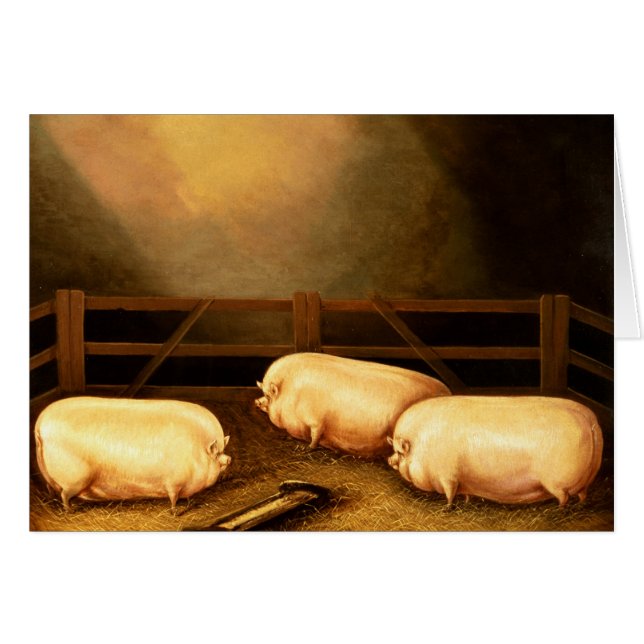 Trois Cochons à l'extérieur d'un Sty (Devant horizontal)