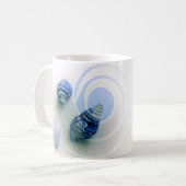 Trois coquillages bleus tasse à café (Devant gauche)