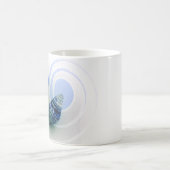 Trois coquillages bleus tasse à café (Centre)